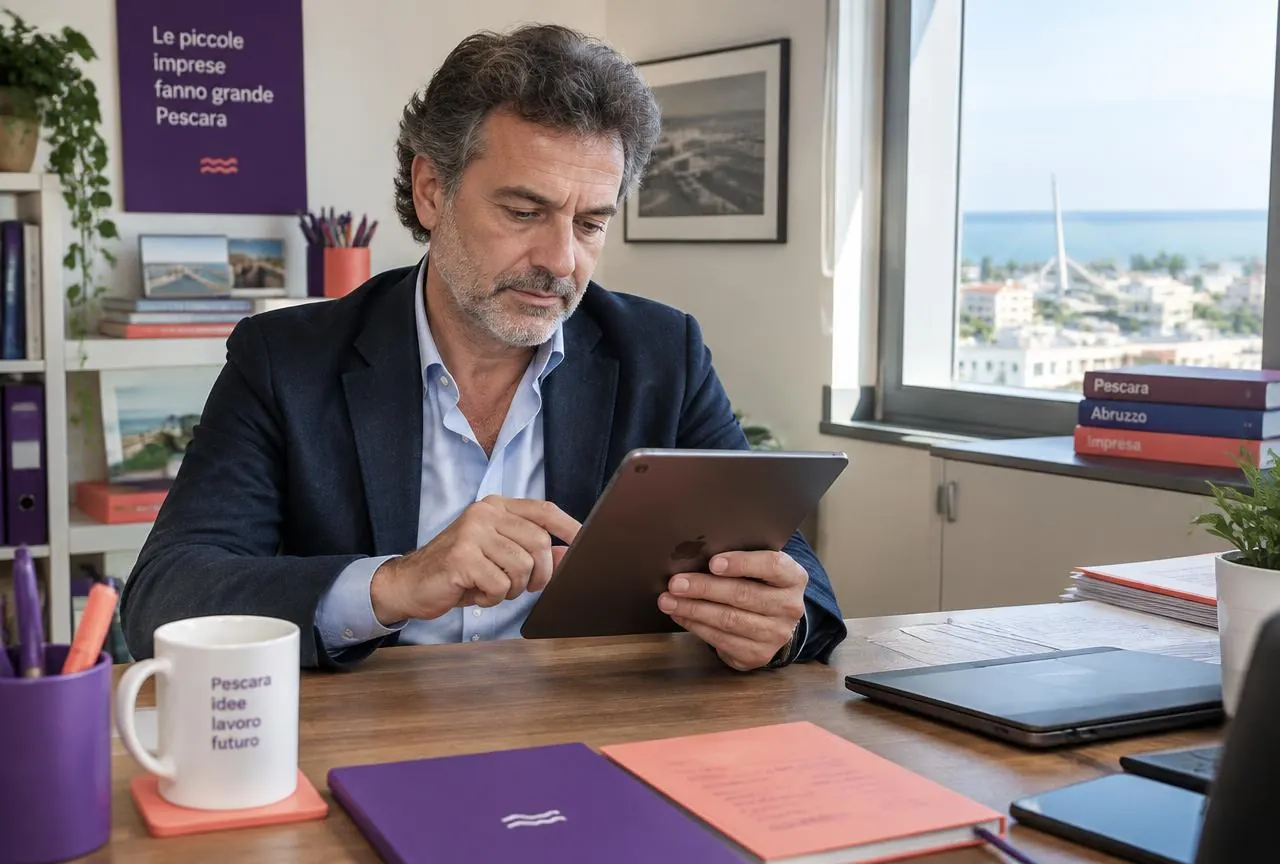 Immagine illustrativa di un titolare d’azienda che consulta un tablet in ufficio
